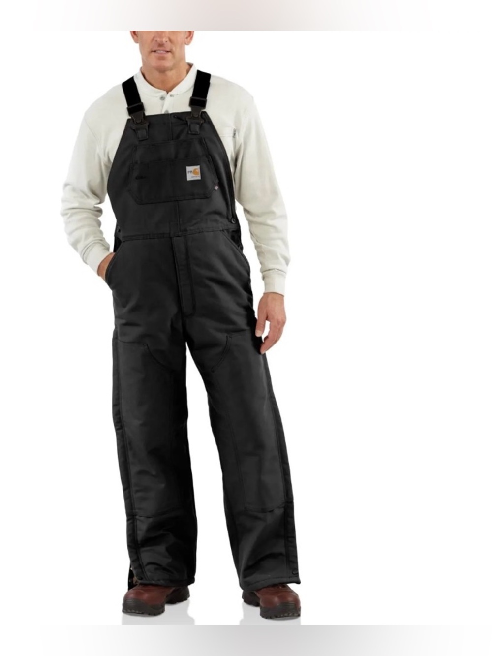FR Carhartt Blue Work Bib Overalls with Adjustable Straps